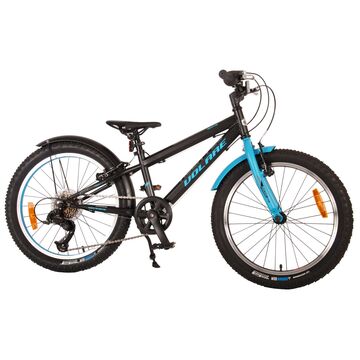 Volare Rocky Kinderfiets - 20 inch - Blauw Zwart - 85% afgemonteerd - 6 speed - Prime Collection