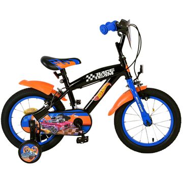 Hot Wheels Kinderfiets - Jongens - 14 inch - Zwart Oranje Blauw