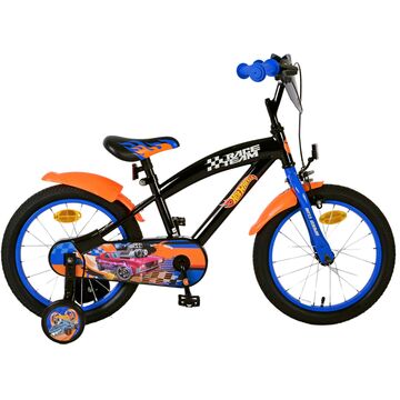Hot Wheels Kinderfiets - Jongens - 16 inch - Zwart Oranje Blauw - Twee handremmen