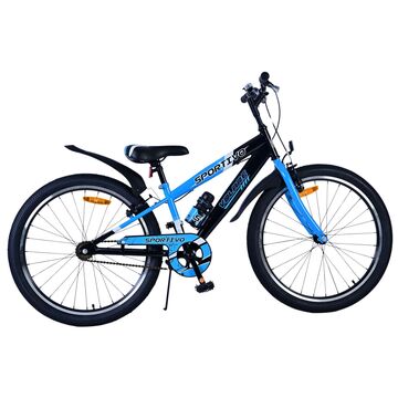 Volare Sportivo Kinderfiets - Jongens - 24 inch - Zwart Blauw - Twee Handremmen