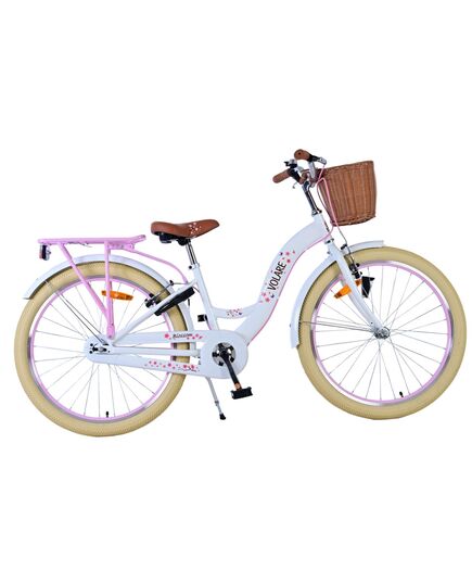 Volare Blossom Kinderfiets - Meisjes - 24 inch - Wit - Twee handremmen