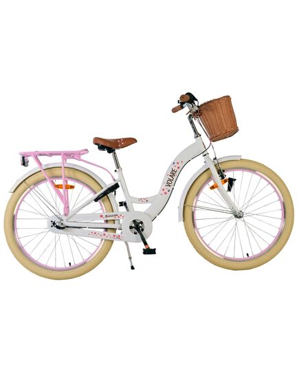 Volare Blossom Kinderfiets - Meisjes - 24 inch - Wit - 3 Versnellingen