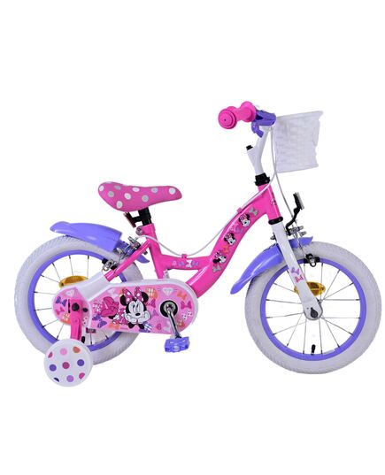 Disney Minnie Kinderfiets - Meisjes - 14 inch - Roze - Twee handremmen
