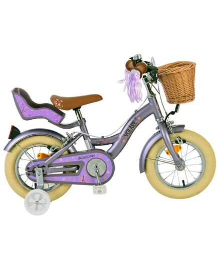 Volare Blossom Kinderfiets - Meisjes - 12 inch - Paars - Twee handremmen