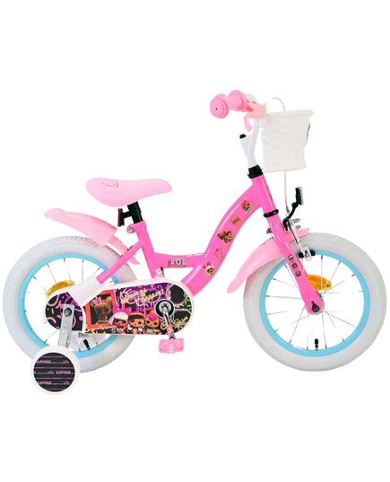 Dolls Kinderfiets - Meisjes - 14 inch - Roze