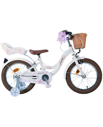 Volare Blossom Kinderfiets - Meisjes - 16 inch - Wit - Twee Handremmen