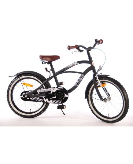Volare Black Cruiser Kinderfiets - Jongens - 18 inch - Zwart - 95% afgemonteerd