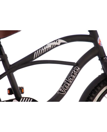 Volare Black Cruiser Kinderfiets - Jongens - 18 inch - Zwart - 95% afgemonteerd