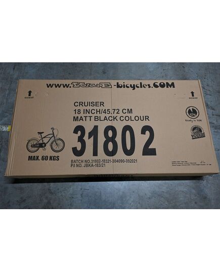 Volare Black Cruiser Kinderfiets - Jongens - 18 inch - Zwart - 95% afgemonteerd