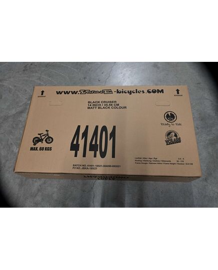 Volare Black Cruiser Kinderfiets - Jongens - 14 inch - Zwart - 95% afgemonteerd