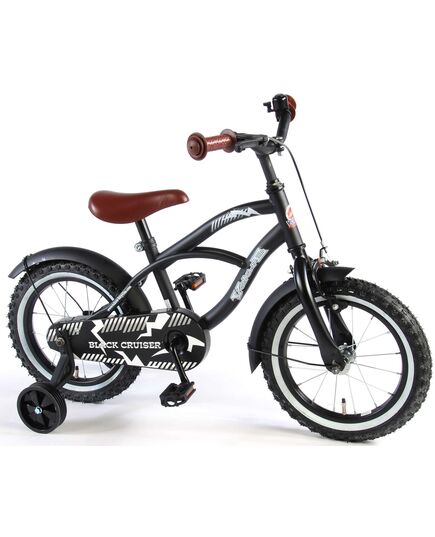 Volare Black Cruiser Kinderfiets - Jongens - 14 inch - Zwart - 95% afgemonteerd