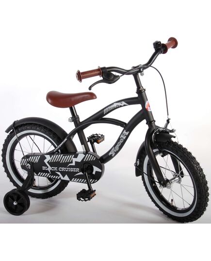 Volare Black Cruiser Kinderfiets - Jongens - 14 inch - Zwart - 95% afgemonteerd