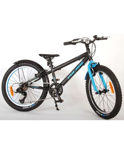 Volare Rocky Kinderfiets - 20 inch - Blauw Zwart - 85% afgemonteerd - 6 speed - Prime Collection