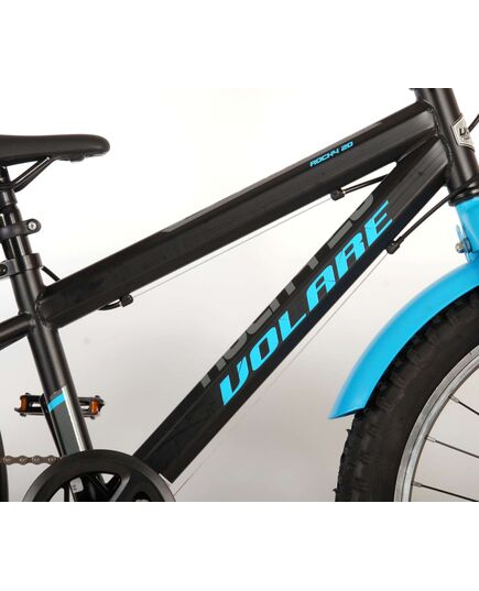 Volare Rocky Kinderfiets - 20 inch - Blauw Zwart - 85% afgemonteerd - 6 speed - Prime Collection