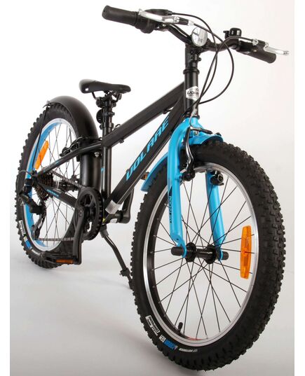 Volare Rocky Kinderfiets - 20 inch - Blauw Zwart - 85% afgemonteerd - 6 speed - Prime Collection