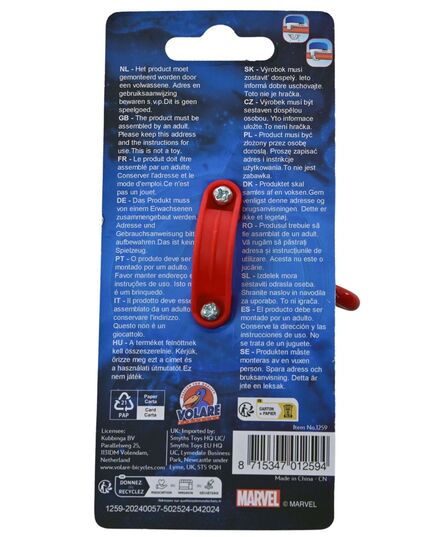 Avengers Fietsbel - Jongens - Rood