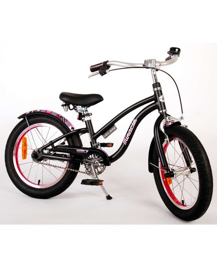 Volare Miracle Cruiser Kinderfiets - Meisjes- 16 inch - Mat Zwart - Prime Collection