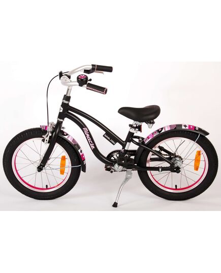 Volare Miracle Cruiser Kinderfiets - Meisjes- 16 inch - Mat Zwart - Prime Collection