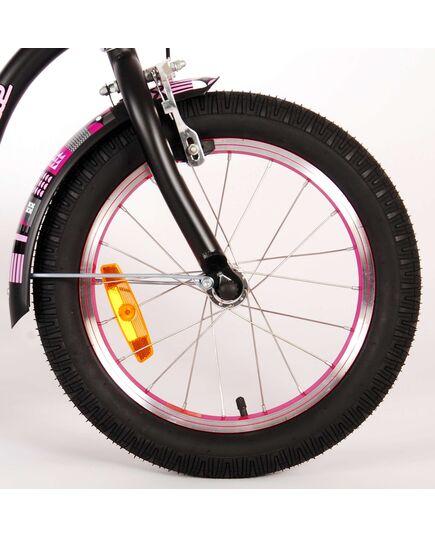 Volare Miracle Cruiser Kinderfiets - Meisjes- 16 inch - Mat Zwart - Prime Collection