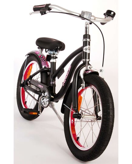 Volare Miracle Cruiser Kinderfiets - Meisjes- 16 inch - Mat Zwart - Prime Collection