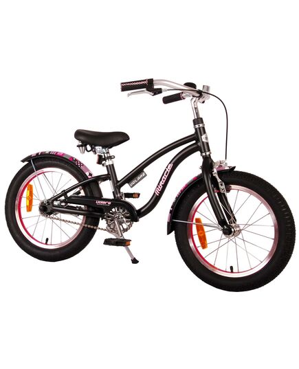 Volare Miracle Cruiser Kinderfiets - Meisjes- 16 inch - Mat Zwart - Prime Collection