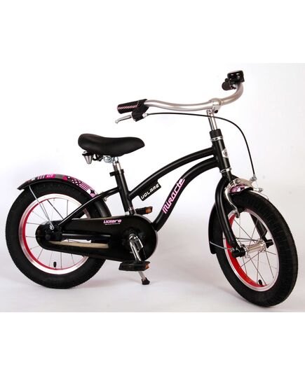 Volare Miracle Kinderfiets - Meisjes - 14 inch - Mat Zwart - Prime Collection