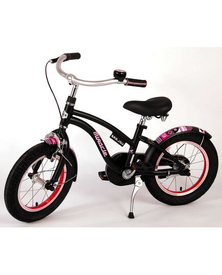 Volare Miracle Kinderfiets - Meisjes - 14 inch - Mat Zwart - Prime Collection
