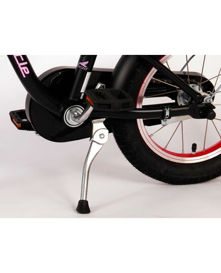 Volare Miracle Kinderfiets - Meisjes - 14 inch - Mat Zwart - Prime Collection