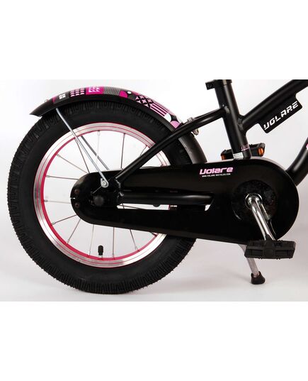 Volare Miracle Kinderfiets - Meisjes - 14 inch - Mat Zwart - Prime Collection