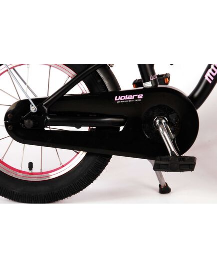 Volare Miracle Kinderfiets - Meisjes - 14 inch - Mat Zwart - Prime Collection