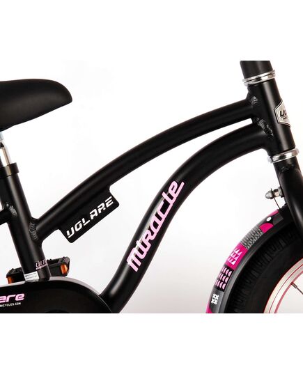 Volare Miracle Kinderfiets - Meisjes - 14 inch - Mat Zwart - Prime Collection