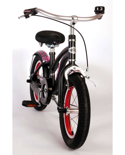 Volare Miracle Kinderfiets - Meisjes - 14 inch - Mat Zwart - Prime Collection