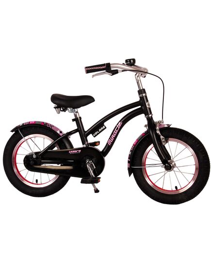 Volare Miracle Kinderfiets - Meisjes - 14 inch - Mat Zwart - Prime Collection