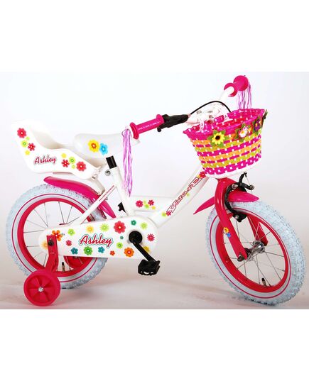 Volare Ashley Kinderfiets - Meisjes - 14 inch - Wit - 95% afgemonteerd