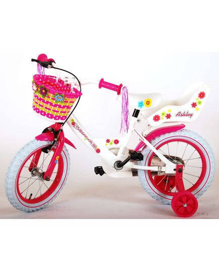 Volare Ashley Kinderfiets - Meisjes - 14 inch - Wit - 95% afgemonteerd
