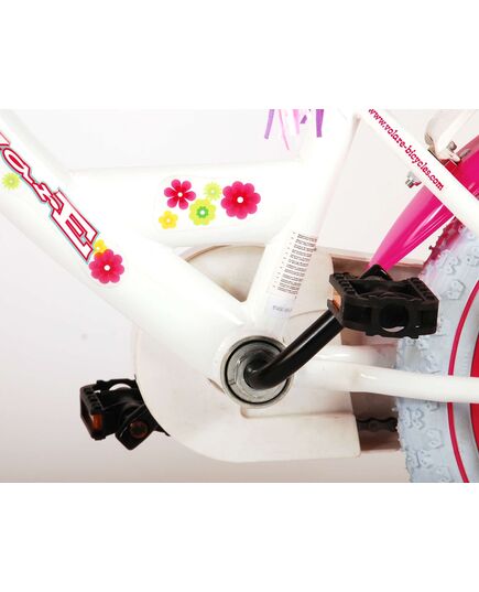 Volare Ashley Kinderfiets - Meisjes - 14 inch - Wit - 95% afgemonteerd