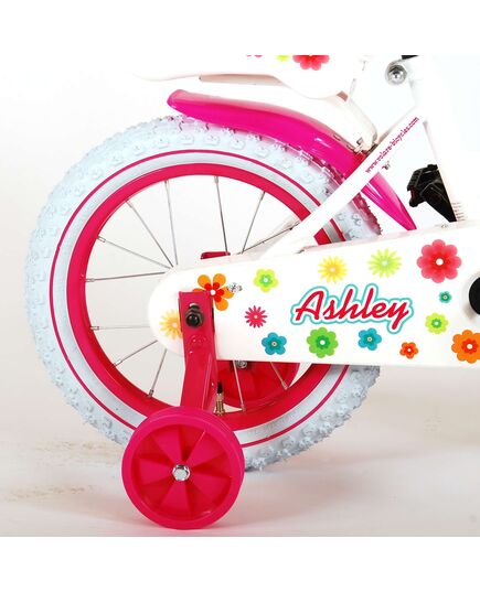 Volare Ashley Kinderfiets - Meisjes - 14 inch - Wit - 95% afgemonteerd