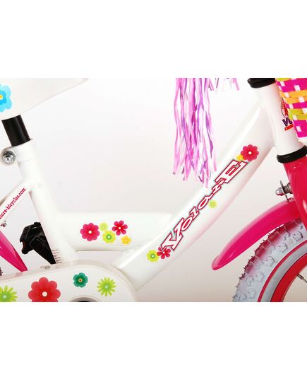 Volare Ashley Kinderfiets - Meisjes - 14 inch - Wit - 95% afgemonteerd