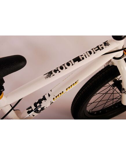 Volare Cool Rider Kinderfiets - Jongens - 18 inch - Wit - twee handremmen - 95% afgemonteerd - Prime Collection