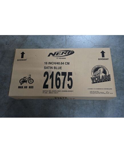 NERF Kinderfiets - Jongens - 16 inch - Satijn Blauw