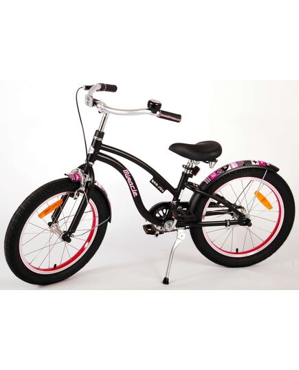 Volare Miracle Cruiser Kinderfiets - Meisjes - 18 inch - Mat Zwart - Prime Collection