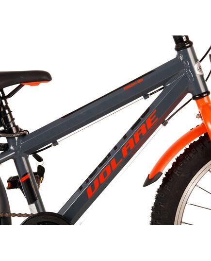 Volare Rocky Kinderfiets - 20 inch - Grijs Oranje - 6 speed - Prime Collection