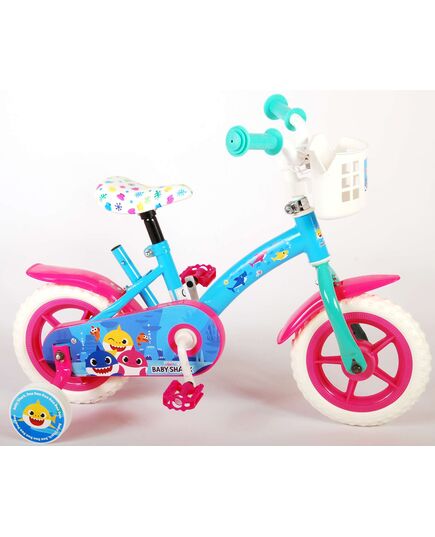 Ocean Kinderfiets - Unisex - 10 inch - Roze Blauw - Doortrapper
