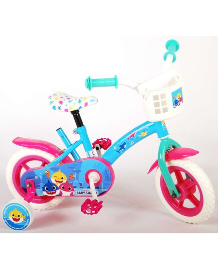 Ocean Kinderfiets - Unisex - 10 inch - Roze Blauw - Doortrapper