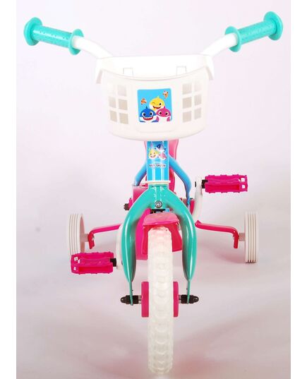 Ocean Kinderfiets - Unisex - 10 inch - Roze Blauw - Doortrapper