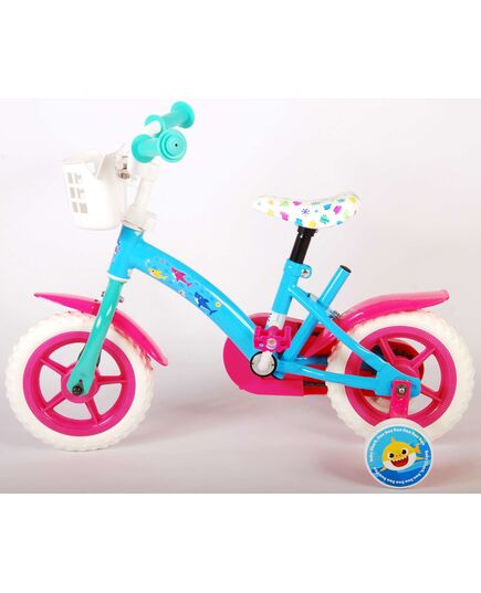 Ocean Kinderfiets - Unisex - 10 inch - Roze Blauw - Doortrapper