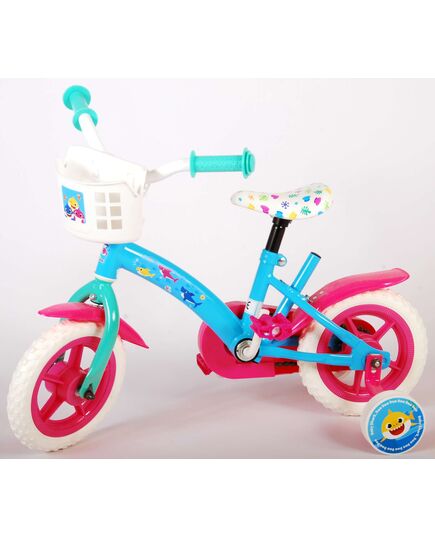 Ocean Kinderfiets - Unisex - 10 inch - Roze Blauw - Doortrapper