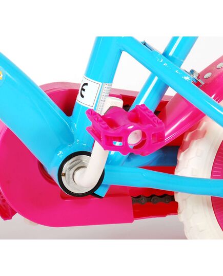 Ocean Kinderfiets - Unisex - 10 inch - Roze Blauw - Doortrapper