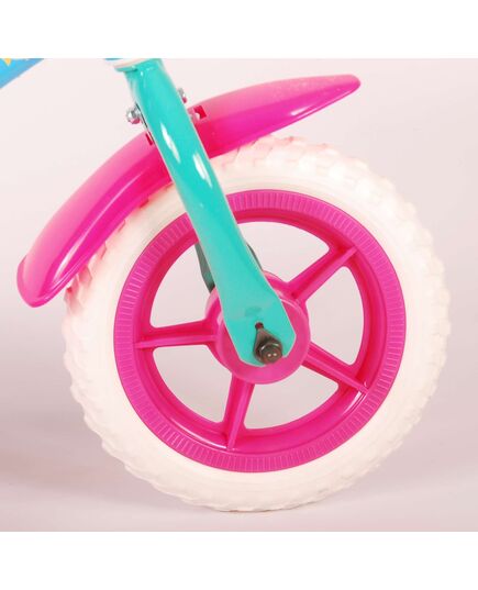 Ocean Kinderfiets - Unisex - 10 inch - Roze Blauw - Doortrapper