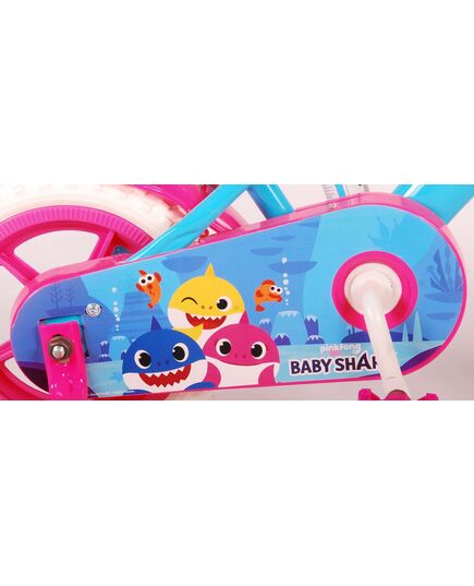 Ocean Kinderfiets - Unisex - 10 inch - Roze Blauw - Doortrapper